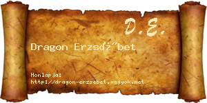 Dragon Erzsébet névjegykártya