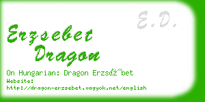 erzsebet dragon business card